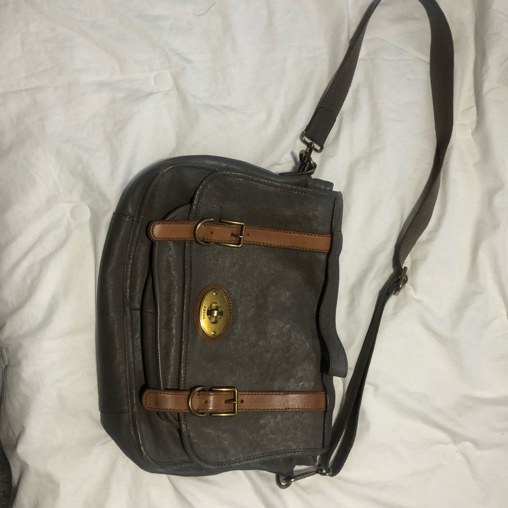 Leather Fossil messenger bag